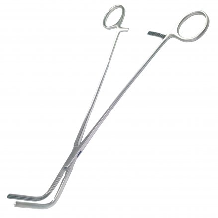 Затискач по LEES атравматичний, кровоспинний для бронха №1. Довжина 25,0 см